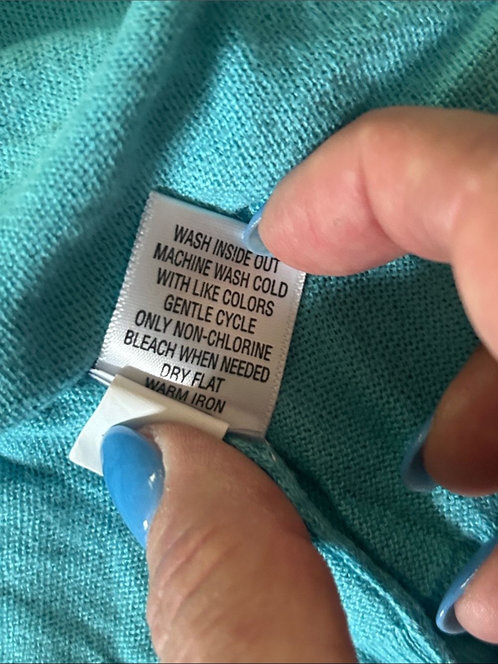 Turquoise Button-Front Cardigan Sweater - Picture 10 of 13